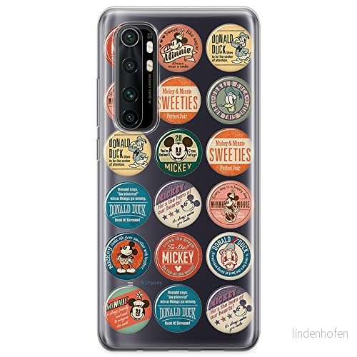 ERT GROUP mobiltelefonfodral för Xiaomi MI NOTE 10 Lite originalt och officiellt licensierat Disney mönster Mickey & Friends 003 anpassad till formen på mobiltelefonen, gedeeltelijk transparant 5904805586958