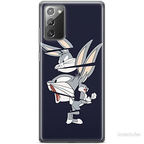 ERT GROUP mobiltelefonfodral för Samsung GALAXY NOTE 20 originalt och officiellt licensierat Looney Tunes mönster Bugs 008 anpassad till formen på mobiltelefonen, fodral tillverkad av TPU plast 5903040453988