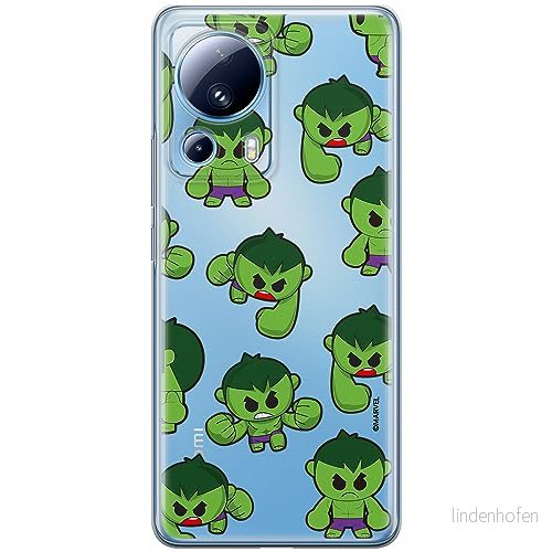 ERT GROUP mobiltelefonfodral för Xiaomi 13 LITE/CIVI 2 originalt och officiellt licensierat Marvel mönster Hulk 006 optimalt anpassad till formen på mobiltelefonen, gedeeltelijk transparant 5905511924355