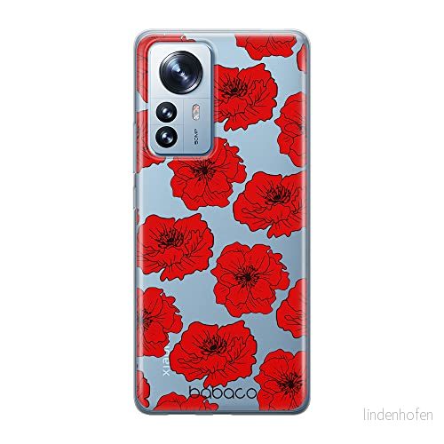 ERT GROUP mobiltelefonfodral för Xiaomi 12 PRO originalt och officiellt licensierat Babaco mönster Flowers 018 optimalt anpassad till formen på mobiltelefonen, gedeeltelijk transparant 5905511525828