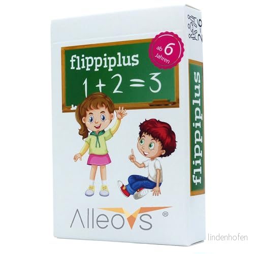 Flippiplus öva snabbt huvudräkning mattespel för grundskolan räkna upp till 1001 x 1 lärande spel inskolning skolstart resespel 4270003299305