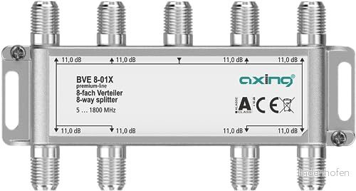 Axing BVE 8 01X vägs distributör 11 dB 51800 MHz TV data internet kabel 7611682009712