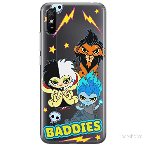 ERT GROUP mobiltelefonfodral för Xiaomi REDMI 9A originalt och officiellt licensierat Disney mönster Villains 004 optimalt anpassad till formen på mobiltelefonen, gedeeltelijk transparant 5905131377432