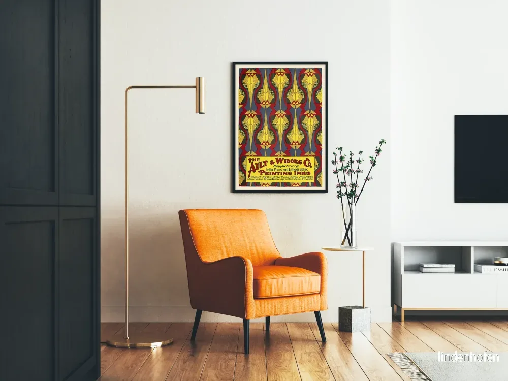 Vintage reklamposter för Ault & Wiborg Co. för tryckfärger - Bild 2
