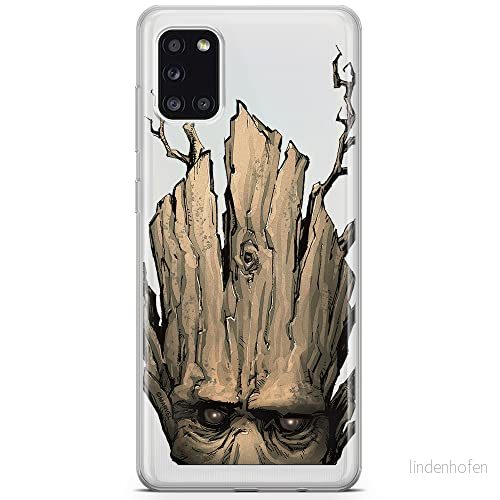 ERT GROUP mobiltelefonfodral för Samsung A31 originalt och officiellt licensierat Marvel mönster Groot 002 optimalt anpassad till formen på mobiltelefonen, gedeeltelijk transparant 5903040214299