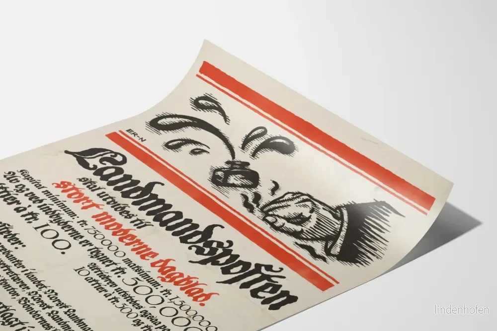 Vintage reklamposter från Norge för Landmandsposten - Bild 3