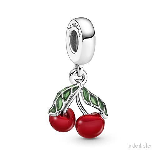 PANDORA Moments Asymmetrische Kirsche Charm Anhänger aus Sterling Silber, Kompatibel Armbänder, 791583C01 5700302986198
