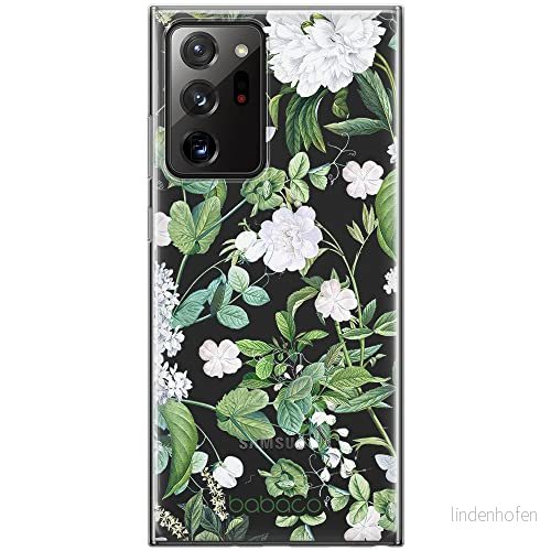 ERT GROUP mobiltelefonfodral för Samsung GALAXY NOTE 20 ULTRA originalt och officiellt licensierat Babaco mönster Flowers 034 optimalt anpassad till formen på mobiltelefonen, gedeeltelijk transparant 5905131292131