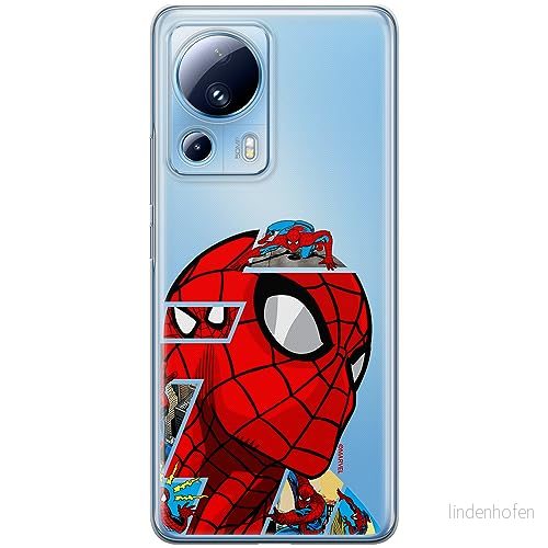 ERT GROUP mobiltelefonfodral för Xiaomi 13 LITE/CIVI 2 originalt och officiellt licensierat Marvel mönster Spider Man 042 optimalt anpassad till formen på mobiltelefonen, gedeeltelijk transparant 5905795018306