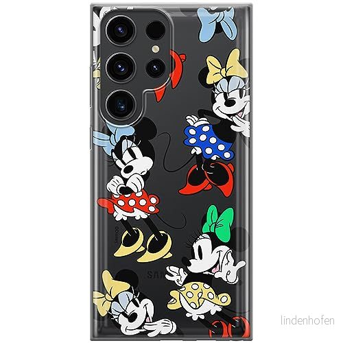 ERT GROUP mobiltelefonfodral för Samsung S23 ULTRA originalt och officiellt licensierat Disney mönster Minnie 076 optimalt anpassad till formen på mobiltelefonen, gedeeltelijk transparant 5905795027810