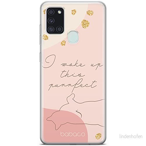 ERT GROUP mobiltelefonfodral för Samsung A21s originalt och officiellt licensierat Babaco mönster Cats 008 optimalt anpassad till formen på mobiltelefonen, fodral tillverkad av TPU plast 5905131106117