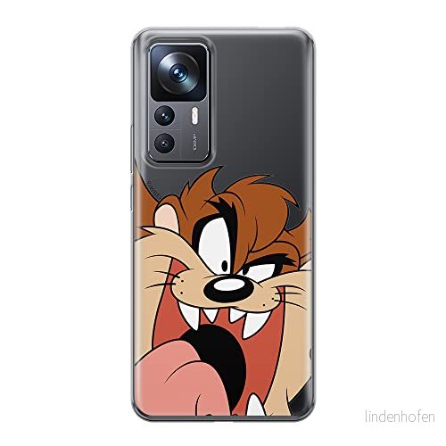 ERT GROUP mobiltelefonfodral för Xiaomi 12T/12T pro/K50 Ultra originalt och officiellt licensierat Looney Tunes mönster Tasmanian 001 anpassad till formen på mobiltelefonen, gedeeltelijk transparant 5905511570200