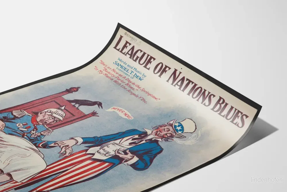 Vintageposter för League of Nations Blues av Samuel T. Dew - Bild 3
