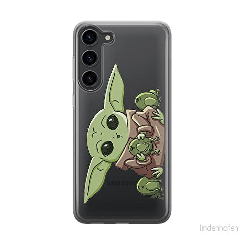 ERT GROUP mobiltelefonfodral för Samsung S23 originalt och officiellt licensierat Star Wars mönster Baby Yoda 014 optimalt anpassad till formen på mobiltelefonen, gedeeltelijk transparant 5905511424305