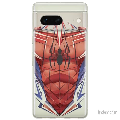 ERT GROUP mobiltelefonfodral för Google PIXEL 7 originalt och officiellt licensierat Marvel mönster Spider Man 005 optimalt anpassad till formen på mobiltelefonen, gedeeltelijk transparant 5905795157784