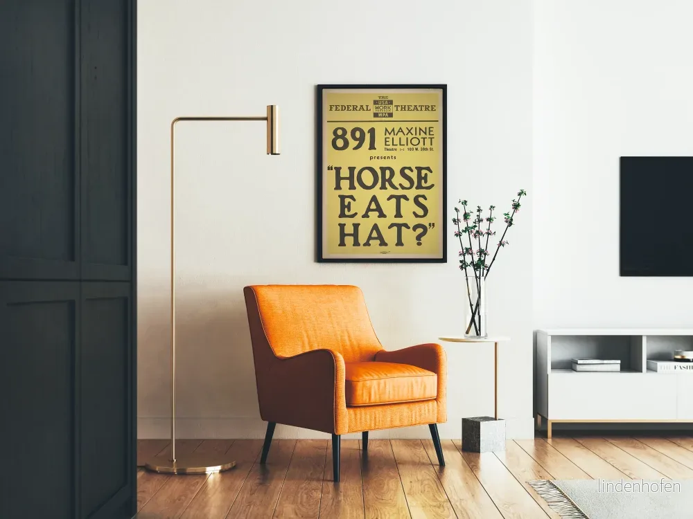 Vintageaffisch för teatern "Horse Eats Hat?" 891 Maxine Elliott Theatre - Bild 2