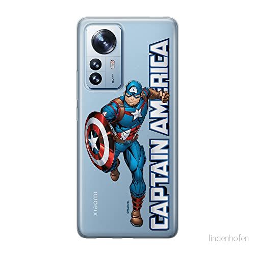 ERT GROUP mobiltelefonfodral för Xiaomi 12 PRO originalt och officiellt licensierat Marvel mönster Captain America 030 optimalt anpassad till formen på mobiltelefonen, gedeeltelijk transparant 5905511526283